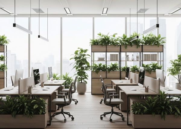 clean-office-work-area Commercial Cleaning & Janitorial Services finished in a clean office.